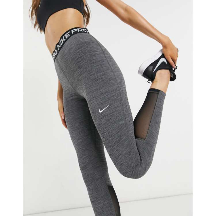 oferta Perceptivo popurrí Leggings 7/8 en gris jaspeado de talle alto Pro 365 de Nike Training | ASOS