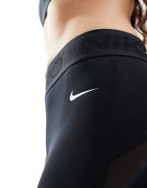 Leggings 7/8 negros de talle medio de malla Dri-FIT de Nike Pro Training, 2 de 5