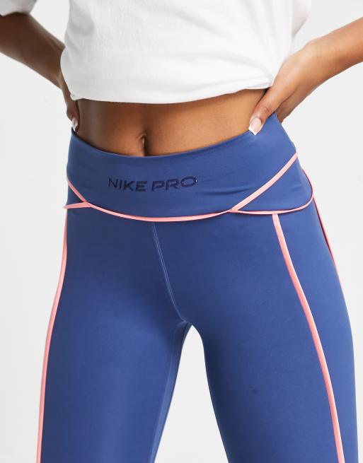 Leggings capri azules de talle medio Dri-FIT Membership de Nike Pro  Training