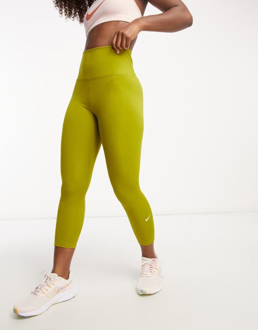 Leggings de 7/8 verde mica Dri-FIT One de Nike Training