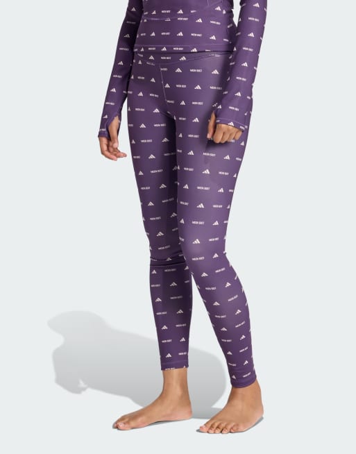 Leggings color ciruela y blanco maravilla de adidas Performance x Moon Boot