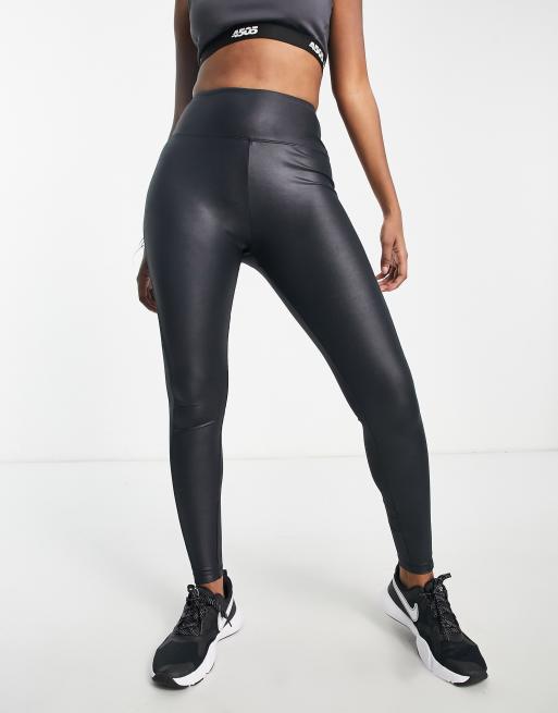 Leggings con diseño realzador y efecto mojado de ASOS 4505 Hourglass, 4 de 4