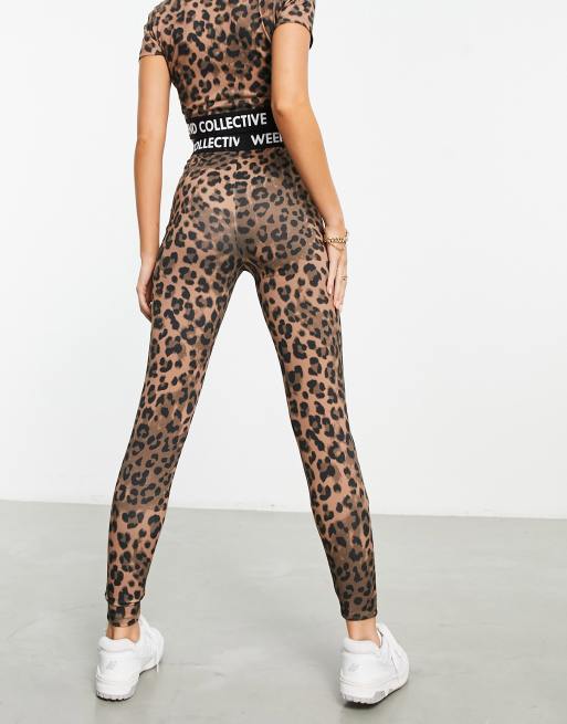 Leggings con estampado animal ultrabrillante de ASOS Weekend Collective, 2 de 4