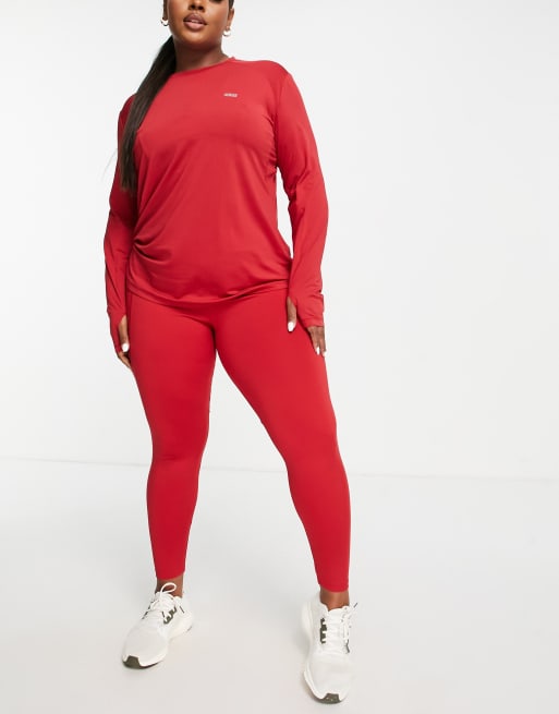 Leggings con lazada en la cintura, bolsillo y logo de ASOS 4505 Curve , 4 de 4