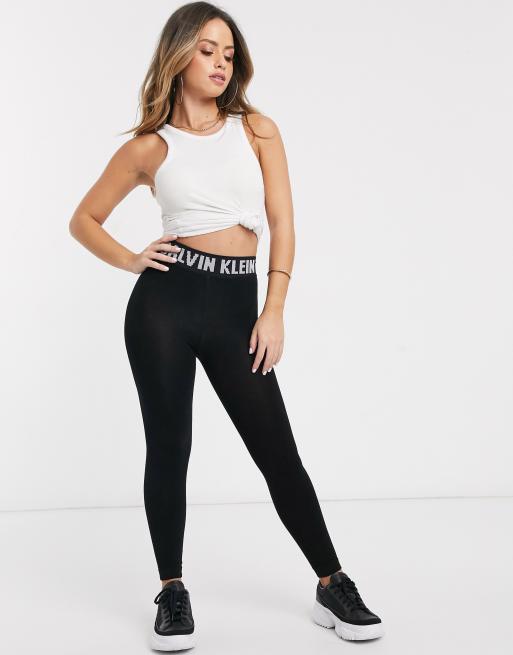 Leggings con logo de icono en negro de Calvin Klein ASOS