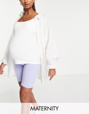 Leggings cortos azules de Missguided Maternity