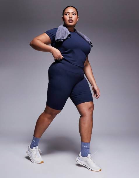 Leggings cortos de 20 cm azul marino medianoche de tejido suave Icon de 4505 Curve - view 1