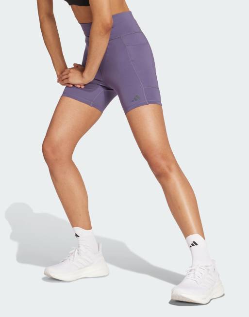 Leggings cortos violeta envejecido Own The Run de adidas Performance