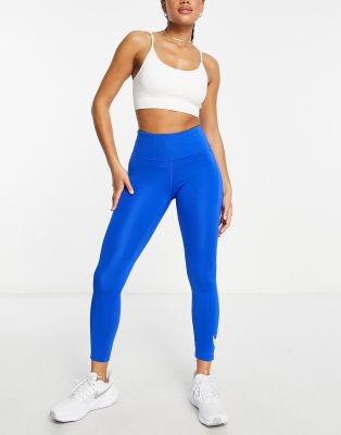 Leggings de 7/8 azules con logo de Nike Running