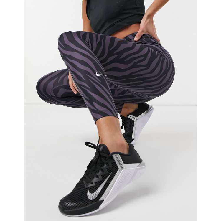 Leggings de 7 8 con estampado de cebra One Sculpt de Nike Training