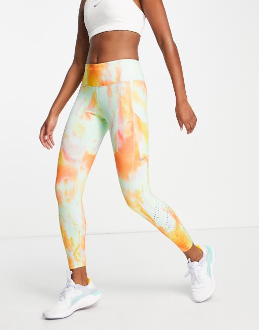 Leggings de 7/8 con lavado azul de talle medio Epic Luxe de Nike Running, 3 de 4