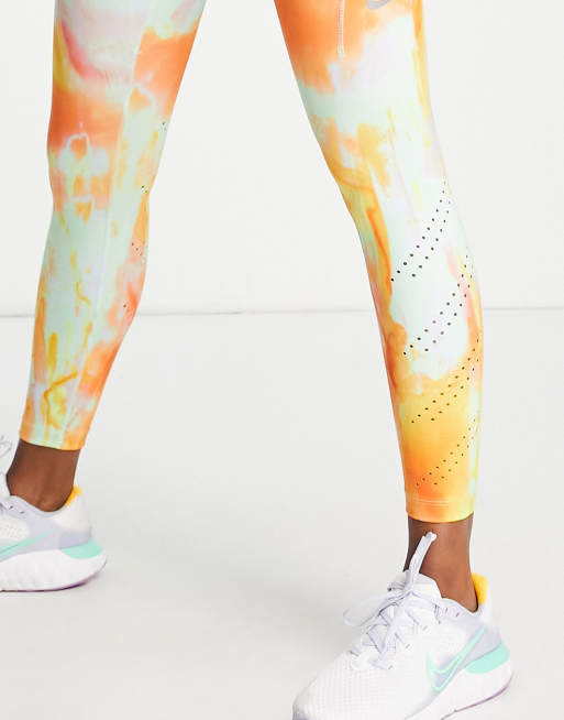 Leggings de 7/8 con lavado azul de talle medio Epic Luxe de Nike Running, 4 de 4
