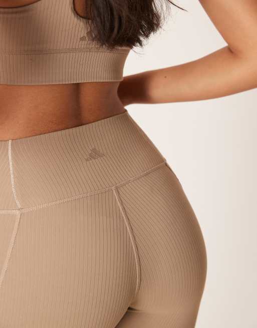 Leggings de 7/8 marrón tiza All Me de adidas Training, 5 de 5