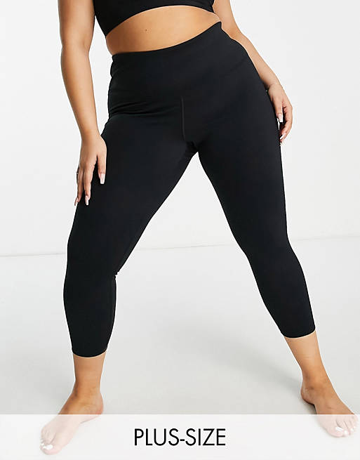 Mujer Leggings | Leggings de 7/8 negros de talle alto Dri-FIT de Nike Yoga Plus - IB58347