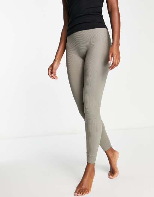 Leggings de yoga de punto circular transpirable Only Play en color piedra - PIEDRA