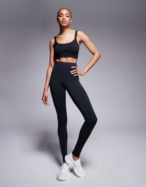 Leggings deportivos negros con bolsillo interior y diseño moldeador en la parte trasera Icon de 4505 Tall - view 1