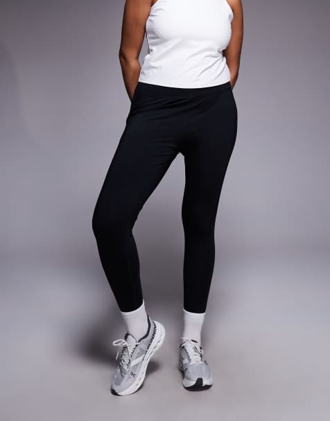 Leggings deportivos negros para correr con lazada en la cintura y bolsillo para teléfono Icon de 4505 Curve - view 1