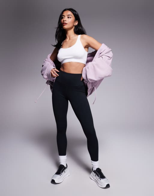 Leggings deportivos negros para yoga de tejido suave Icon de 4505 Petite 