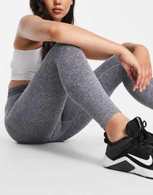 Leggings gris carbón jaspeado deportivos sin costuras Squat Proof de Urban  Threads