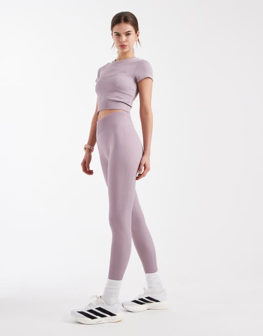 Leggings largos color higo envejecido de punto Workout Essentials de adidas Performance