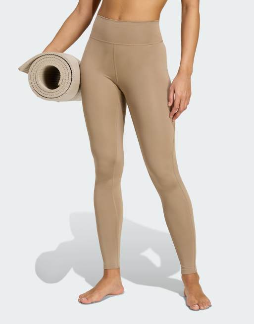 Leggings largos marrón tiza All Me Essentials de adidas Performance