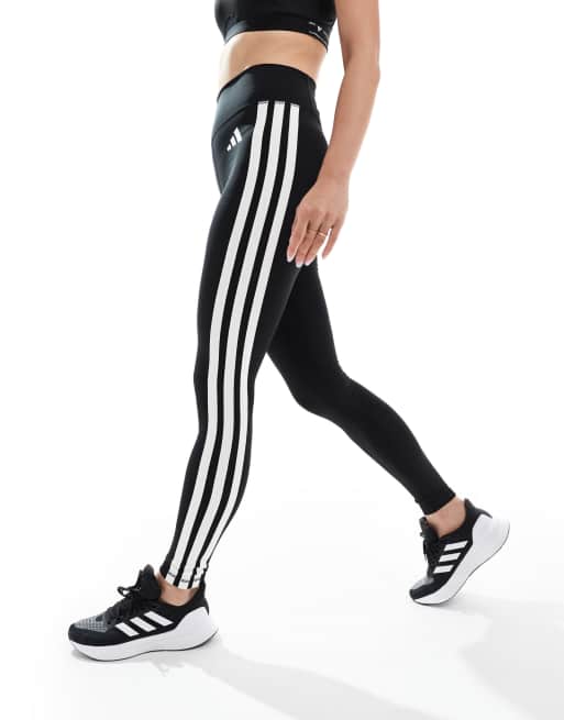 Leggings largos negros básicos con detalle de 3 rayas Essentials de adidas Training, 5 de 5