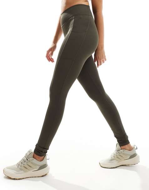 Leggings largos verdes Optime de adidas Training - view 1