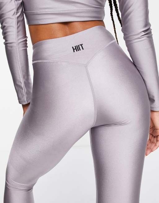 Leggings lila metalizado con acabado brillante de HIIT, 4 de 4