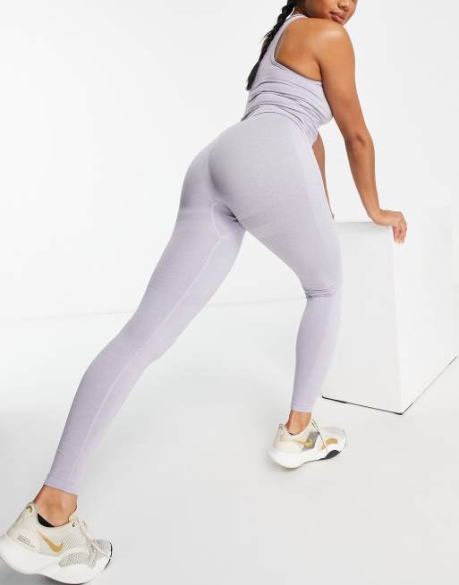 Leggings lilas sin costuras con detalle moldeador de ASOS 4505 (parte de un conjunto)