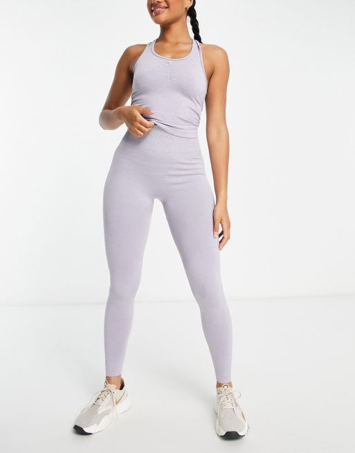 Leggings lilas sin costuras con detalle moldeador de ASOS 4505 (parte de un conjunto), 2 de 4