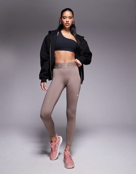 Leggings marrones moldeadores de talle alto Dri-FIT Sculpt de Nike Pro Training - view 1
