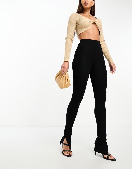 Leggings negros con abertura lateral de ASOS DESIGN Tall ASOS