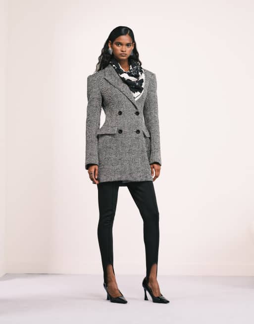Leggings negros de estilo fuseau de punto roma de ASOS DESIGN