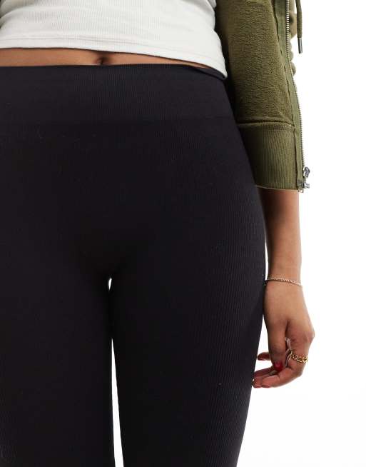 Leggings negros elásticos sin costuras de talle alto de PIECES, 5 de 5