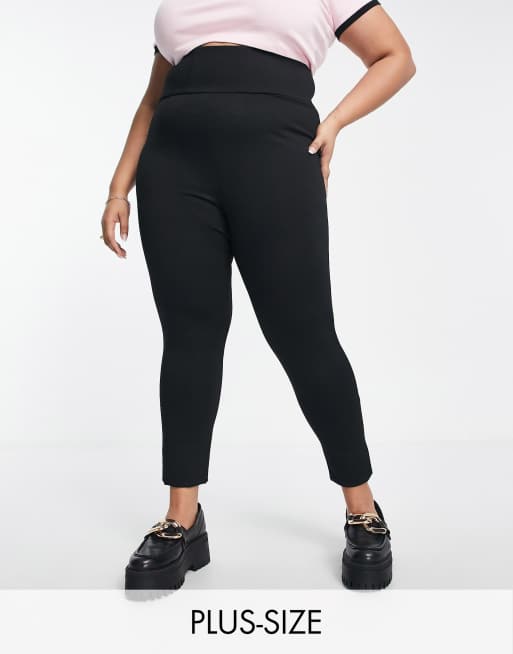 Leggings negros estilo pantalones de talle alto de Simply Be