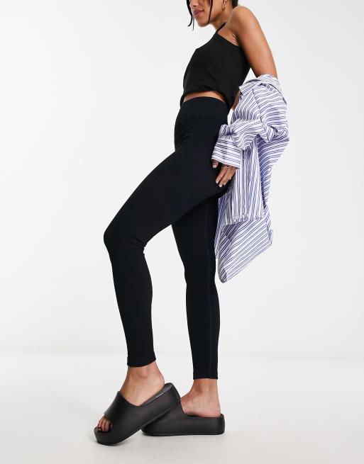 Leggings negros moldeadores sin costuras de canalé de ASOS DESIGN, 4 de 4