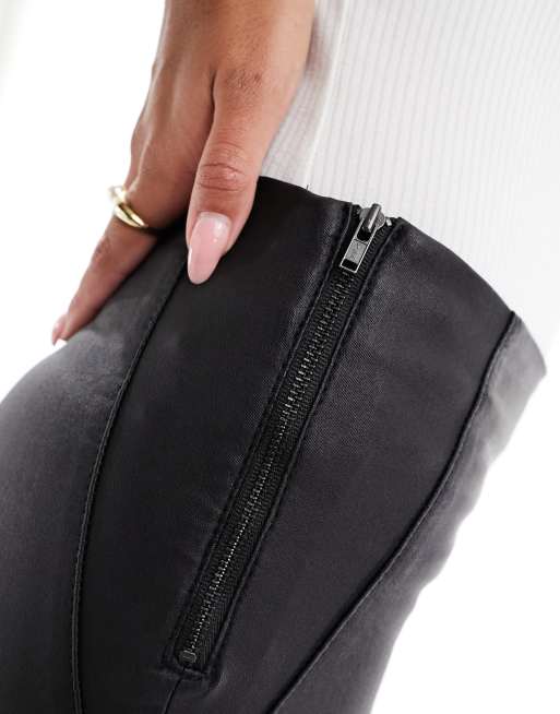 Leggings negros revestidos de Object, 2 de 5