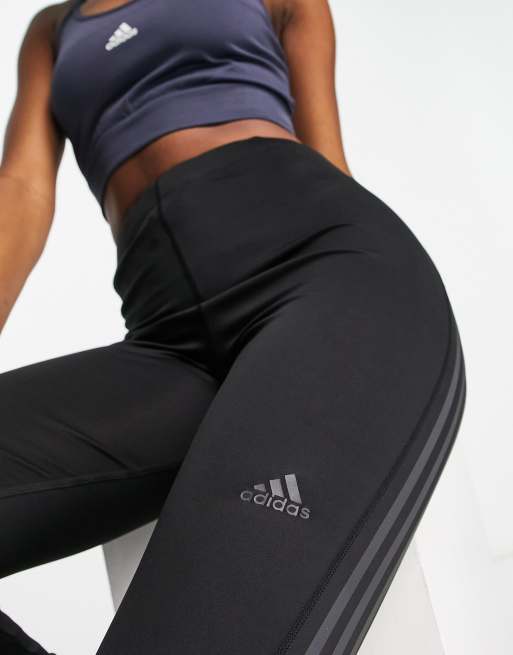 Cartero Ponte de pie en su lugar Oclusión Leggings negros Run Icons de adidas Running | ASOS