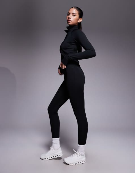 Leggings negros térmicos para correr de talle alto Icon de 4505 - view 1