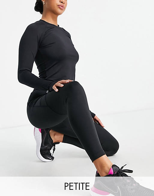 Mujer Running | Leggings para correr con cintura anudada, bolsillo e icono de ASOS 4505 Petite - CN28382