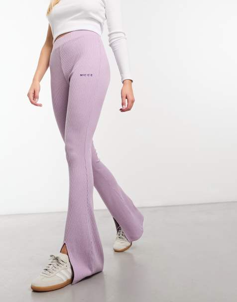 Pantalones De Campana Rosas Para Mujer