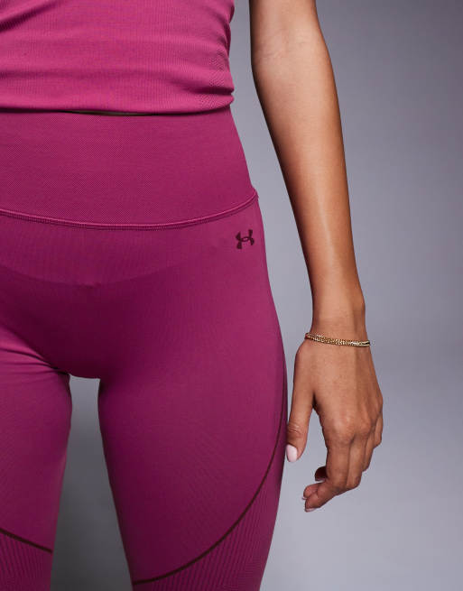 Leggings rosa oscuro sin costuras Vanish de Under Armour, 3 de 5
