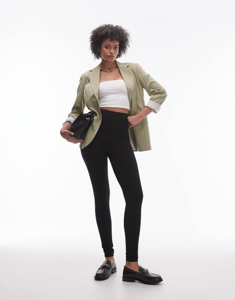 Leggings tobilleros negros básicos de Topshop Tall - view 1
