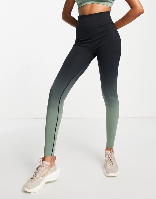 Leggings verde degradado sin costuras de South Beach