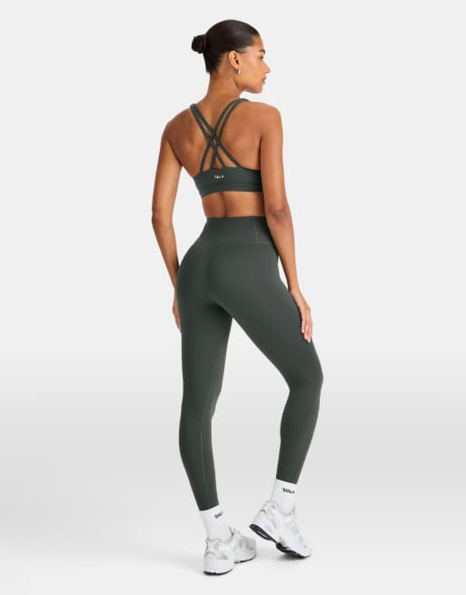 Leggings verde musgo oscuro con cintura de pico SkinLuxe de TALA, 3 de 4