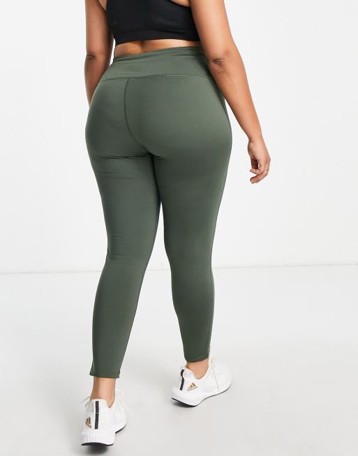 Leggings verde oliva de talle alto con interior afelpado de South Beach Plus , 2 de 4