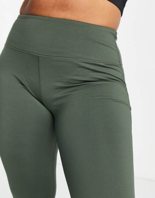 Leggings verde oliva de talle alto con interior afelpado de South Beach Plus , 3 de 4