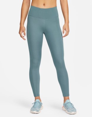  Леггинсы мятно-зеленого цвета Nike Running Dri-FIT Fast-Зеленый цвет