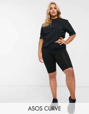 фото Леггинсы-шорты asos design curve-черный asos curve