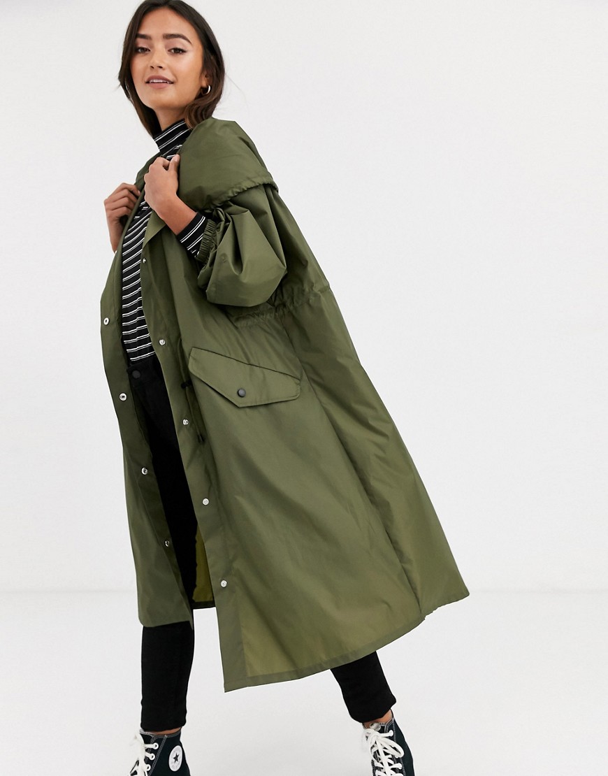 фото Легкая куртка цвета хаки с капюшоном asos design-зеленый